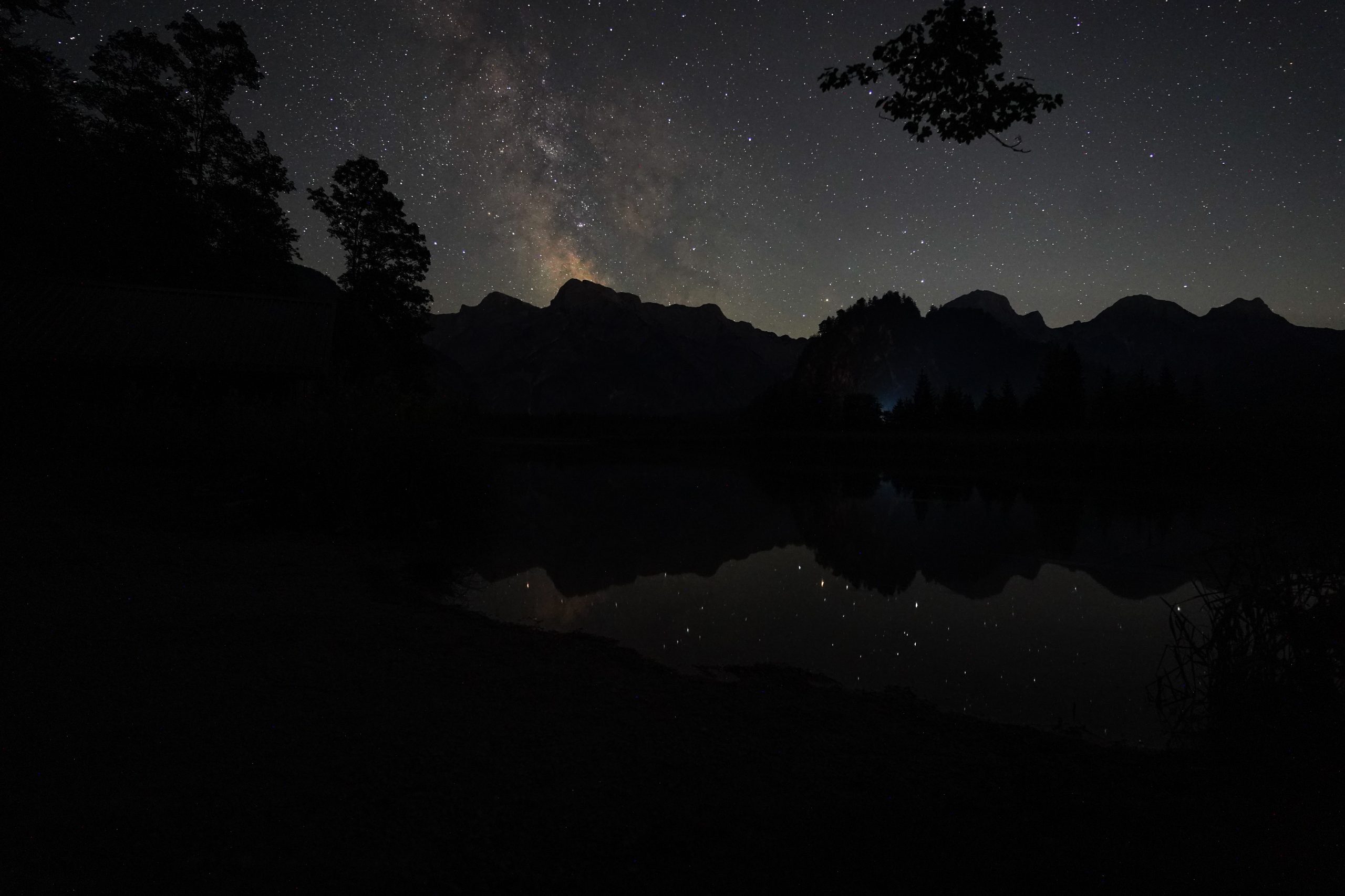 sternenklare Nacht am Almsee
